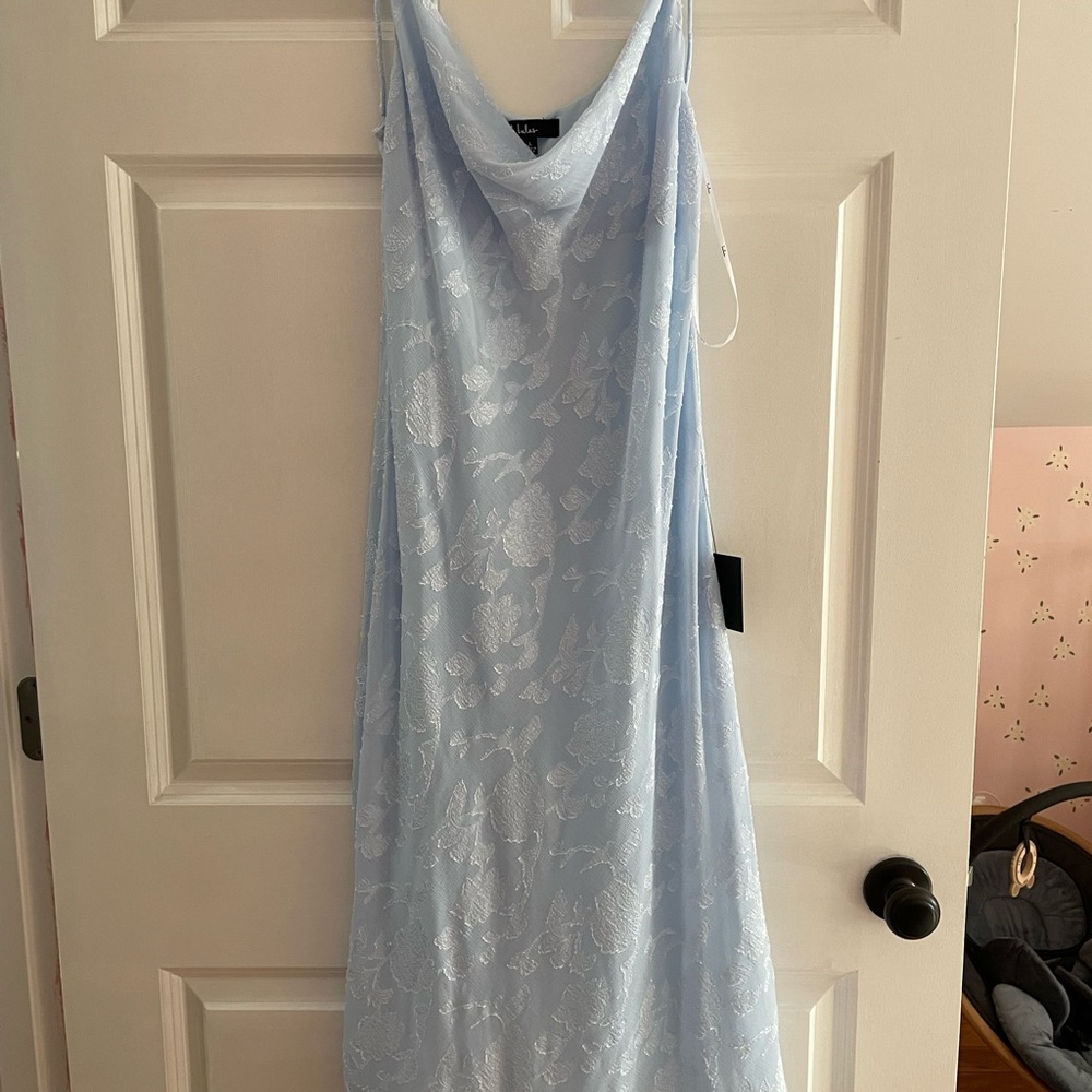 Lulu's Light Blue Lace Dress